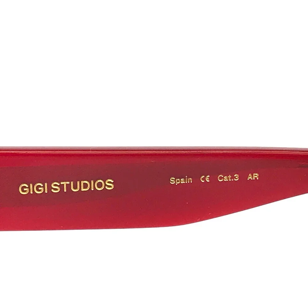 Gigi Studios Sunglasses BITTER 6942/6 Red Square Frames w/ Brown Gradient Lenses